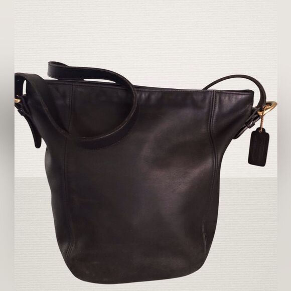 Vintage Coach Legacy Soho Black Leather Bucket Crossbody Bag - Picture 1 of 14